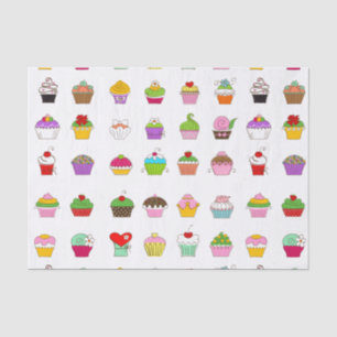 Hand Drawn Cupcake Pattern Tissue Paper
