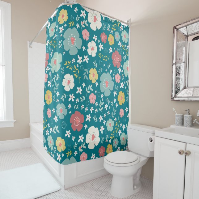 Hand Drawn Cute Colourful Flowers Pattern (In Situ)