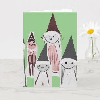 Hand-Drawn Cute Little Christmas Characters Card