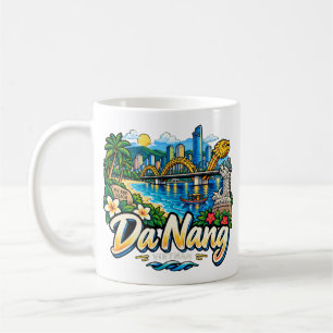 Hand Drawn Da Nang Vietnam Travel Art Landmark Coffee Mug