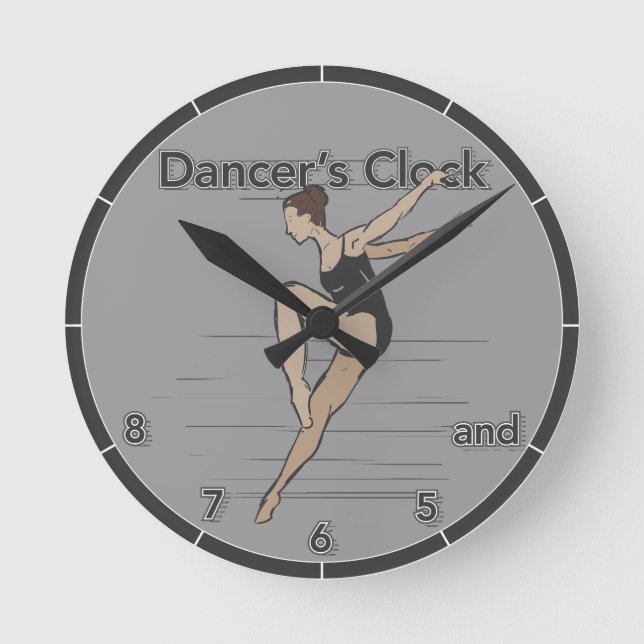 Hand Drawn Dancer's Clock (Front)
