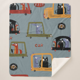Hand drawn digital pencil pastel colour seamless p sherpa blanket