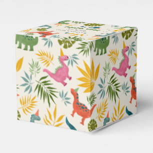 Hand-drawn Dinosaur Colourful Wild Birthday Party Favor Box
