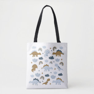 Hand drawn dinosaurs in scandinavian style with st tote bag