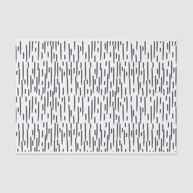 Hand Drawn Doodle Lines Tissue Paper (Front)