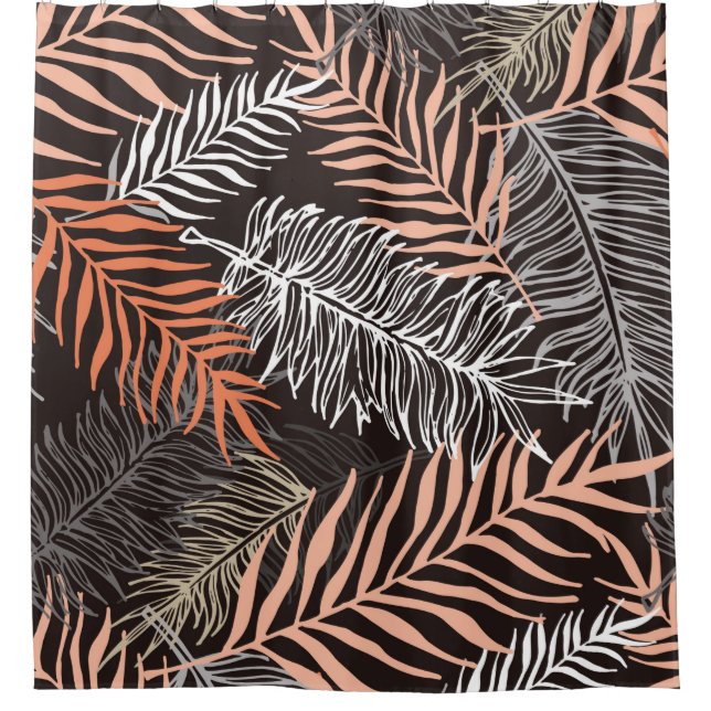 Hand drawn doodle palm leaves pattern (Front)