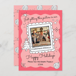 Hand Drawn Doodle Sketch Photo Christmas Card