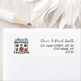 Hand-Drawn Doodles Festive Home Return Address