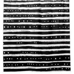 Hand-Drawn Dry Brush Stripe in Black and White