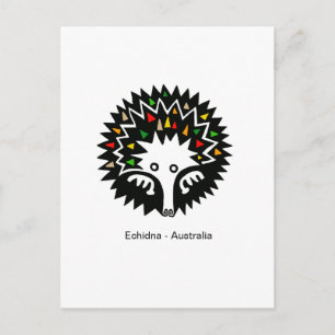 Hand drawn- ECHIDNA - Aussie wildlife - Nature Postcard