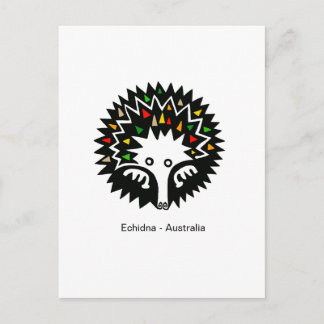 Hand drawn- ECHIDNA - Aussie wildlife - Nature Postcard