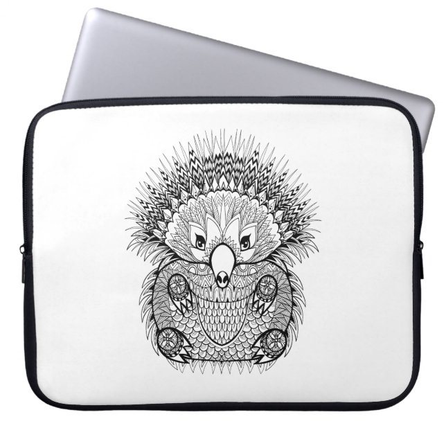 Hand Drawn Echidna Doodle Laptop Sleeve (Front)