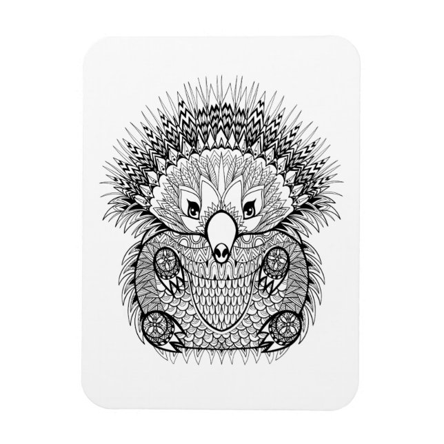 Hand Drawn Echidna Doodle Magnet (Vertical)