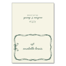 Hand Drawn Editable Guest Name Wedding Place Card