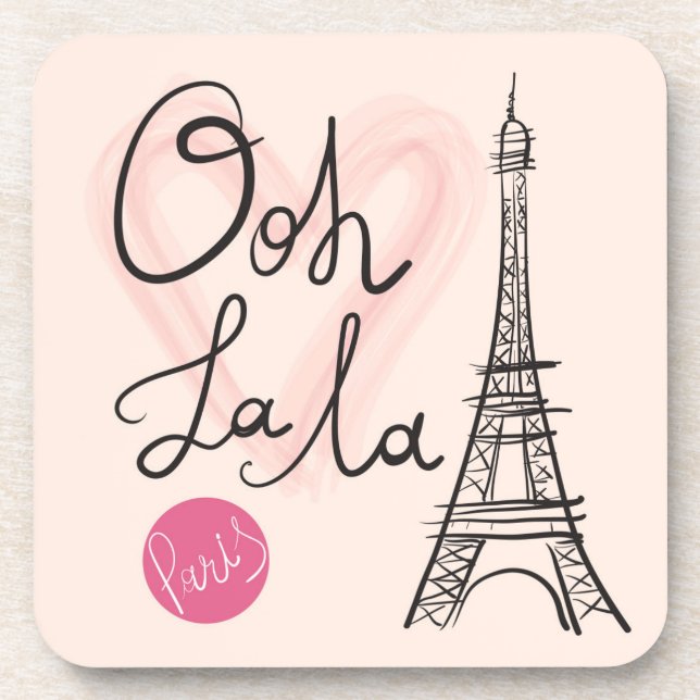 Hand Drawn Eiffel Tower Coaster (Front)