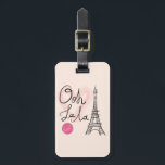 Hand Drawn Eiffel Tower Luggage Tag<br><div class="desc">Hand drawn illustration of the Eiffel tower with cute ooh la la text. | © and ® Bigstock® - All Rights Reserved.</div>