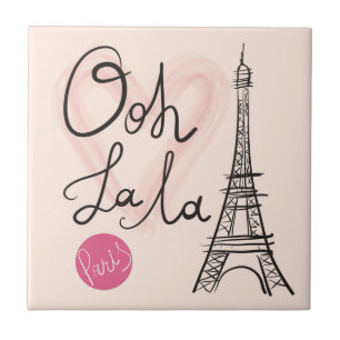 Hand Drawn Eiffel Tower Tile