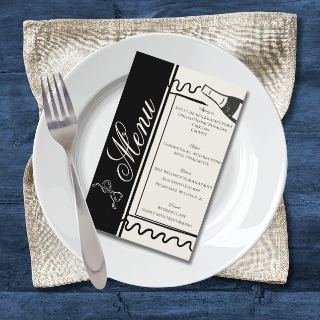 Hand Drawn Elegant Simple Black & White Wedding  Flyer (Creator Uploaded)