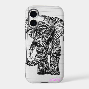 Hand Drawn Elephant Phone Case