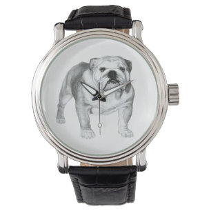 Hand-drawn English Bulldog T-Shirt Watch