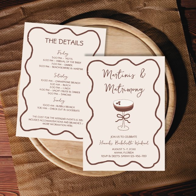 Hand Drawn Espresso Martinis & Matrimony Whimsical Invitation (Hand Drawn Espresso Martinis & Matrimony Whimsical Invitation)