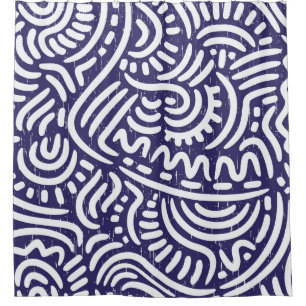 Hand-drawn ethnic elements, vibrant pattern.