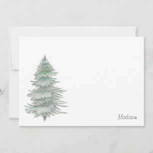 Hand Drawn Evergreen Tree  Card