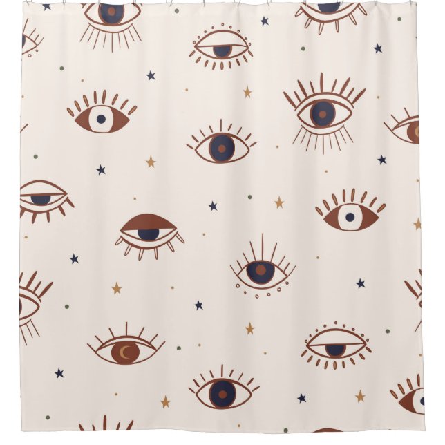 Hand Drawn Eyes Mystical Seamless Pattern. Evil Ey (Front)