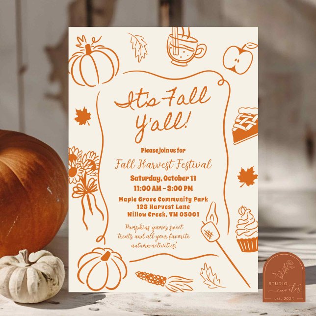 Hand Drawn Fall Festival Invitation (Creator Uploaded)