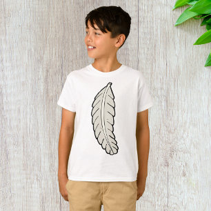 Hand Drawn Feather Minimalist Nature T-Shirt