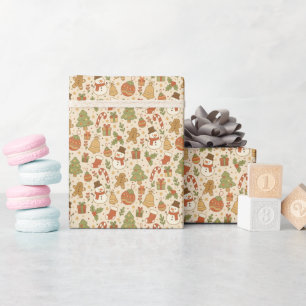 Hand Drawn Festive Christmas Wrapping Paper Roll