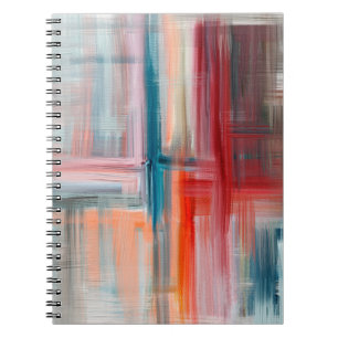 Hand drawn fine art painting. Oil on canvas, long  Notebook