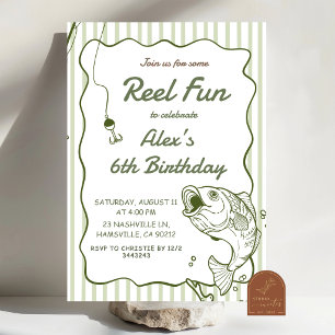Hand Drawn Fishing Birthday Invitation