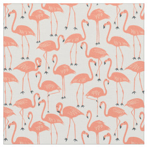 Hand-Drawn Flamingo   Tropical Sewing & Quilting Fabric