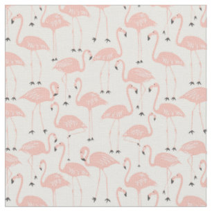 Hand-Drawn Flamingo Tropical Sewing & Quilting Fabric