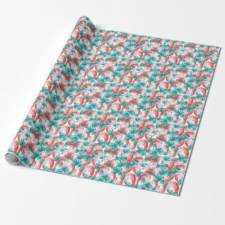 Hand-drawn flamingo: watercolor seamless pattern. wrapping paper