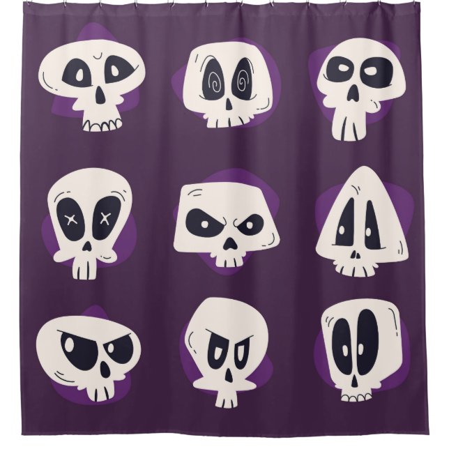 Hand drawn flat dia de muertos skulls collection s (Front)