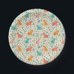Hand Drawn Floral Capybara Paper Plates<br><div class="desc">A sweet folk-art-inspired capybara pattern,  hand-drawn and digitally illustrated.. Adorable capybara pattern,  blending trendy scandi aesthetics with soft boho florals.</div>