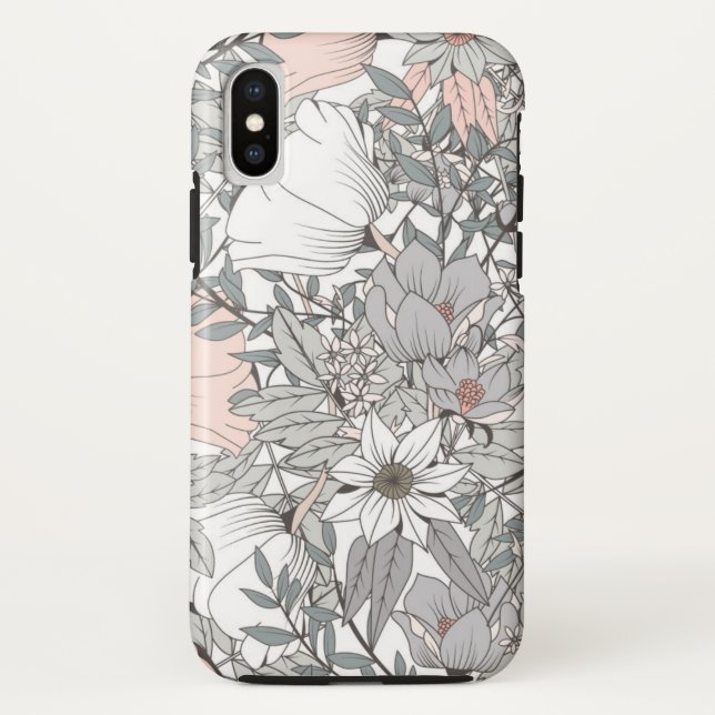 Hand Drawn Floral Design Case-Mate iPhone Case (Back)