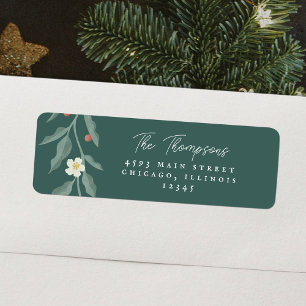 Hand Drawn Floral Garland Return Address Labels