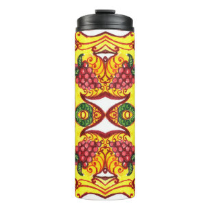 Hand Drawn: Floral Ornamental Elegance. Thermal Tumbler