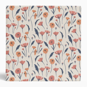 Hand drawn floral pattern binder