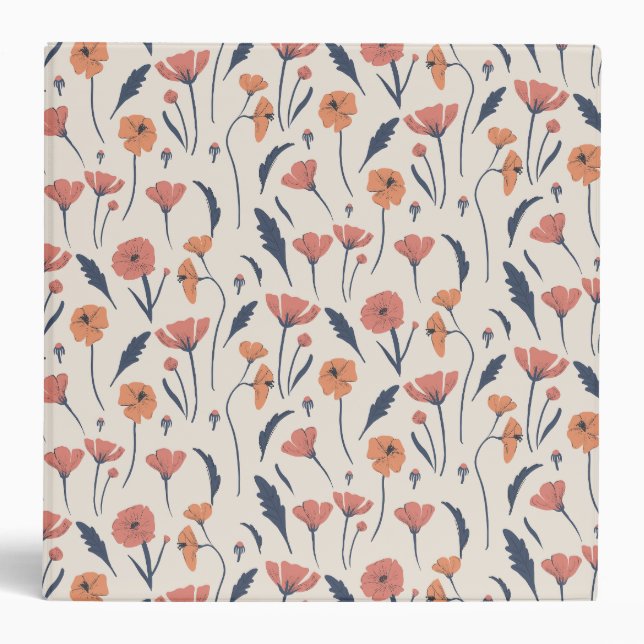 Hand drawn floral pattern binder (Front)