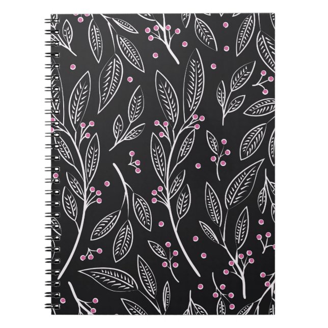 Hand Drawn Floral: Seamless Design Notebook (Front)