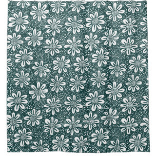 Hand Drawn Flower Pattern 140617 - Dark Green