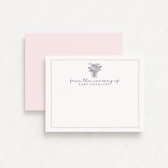 Hand drawn flowers, dotted frame from the nursery  invitation (Creator Uploaded)