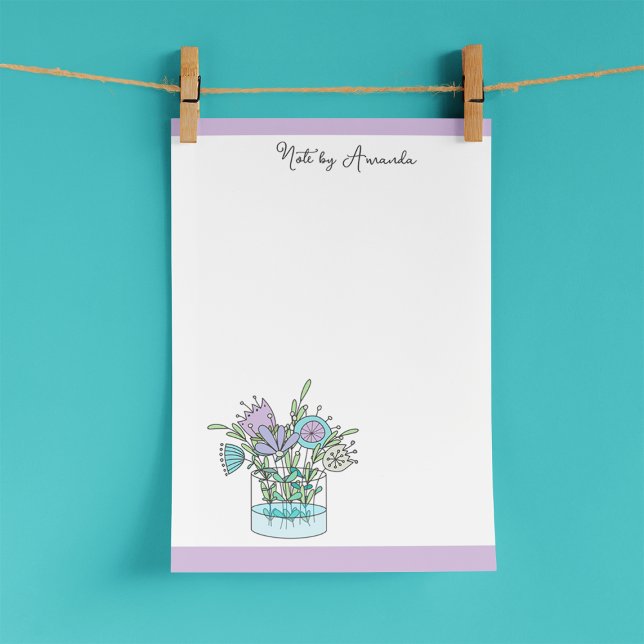 Hand Drawn Flowers Post-it® Notes Template (Creator Uploaded)