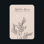 Hand Drawn Foilage Handmade Earring Display Card<br><div class="desc">Professional Business Cards Display Jewellery Cards with Hand Drawn Floral</div>