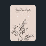 Hand Drawn Foilage Handmade Earring Display Card<br><div class="desc">Professional Business Cards Display Jewellery Cards with Hand Drawn Floral</div>