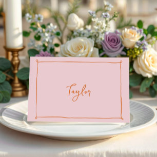 Hand-Drawn Frame Bridal Shower Place Card